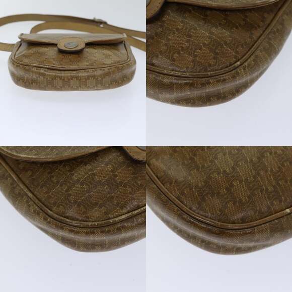 CELINE Macadam Canvas Shoulder Bag Pvc Beige - Picture 10 of 12